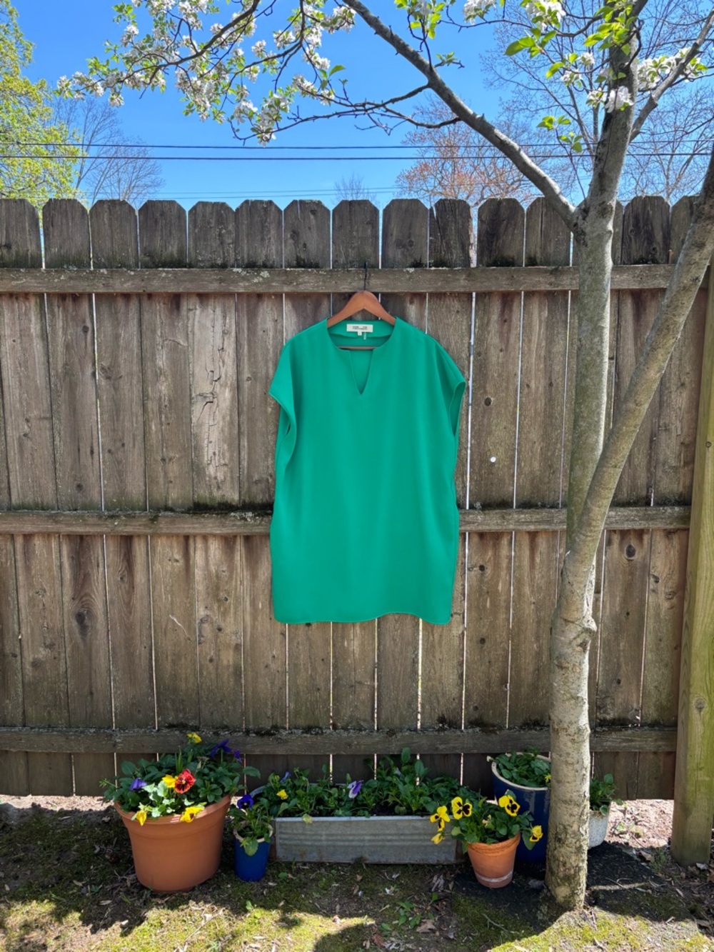 Diane Von Furstenberg Emerald Green Cap-Sleeve Shift Dress